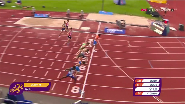 Altra medaglia per gli azzurri agli Europei Under 20: Donola è di bronzo nei 200m Altra medaglia per gli azzurri agli Europei Under 20: Donola è di bronzo nei 200m