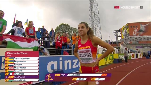 Europeos Sub-20: Sara Gallego se lleva el bronce en 400 vallas Europeos Sub-20: Sara Gallego se lleva el bronce en 400 vallas