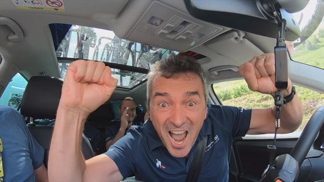 Tour de Francia 2019: La tremenda celebración del equipo Groupama-FDJ desde dentro Tour de Francia 2019: La tremenda celebración del equipo Groupama-FDJ desde dentro