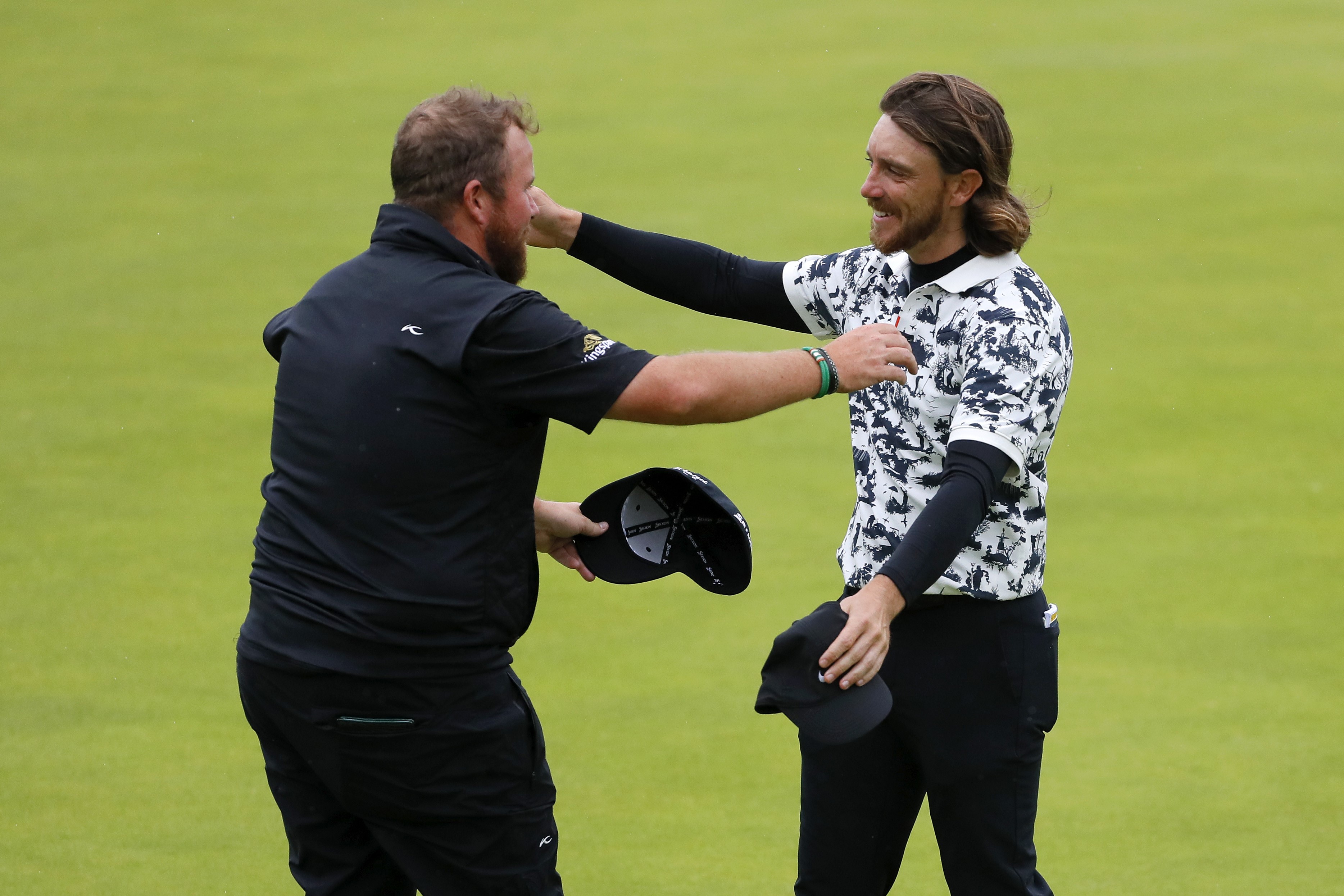 Shane Lowry et Tommy Fleetwood lors de l'Open Britannique 2019