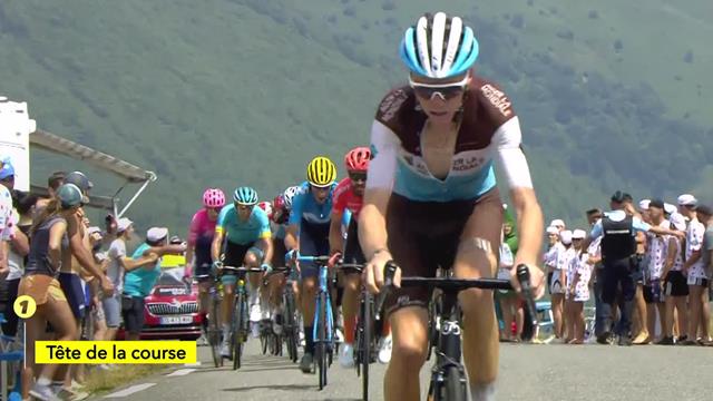 Romain Bardet crests the Port de Lers Romain Bardet crests the Port de Lers