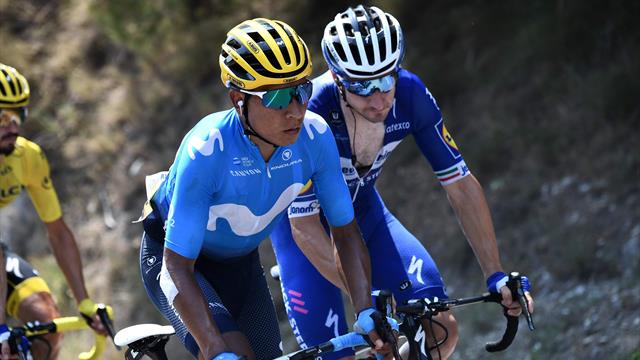 Quintana med maktdemonstrasjon på den bratte alpeetappen Quintana med maktdemonstrasjon på den bratte alpeetappen