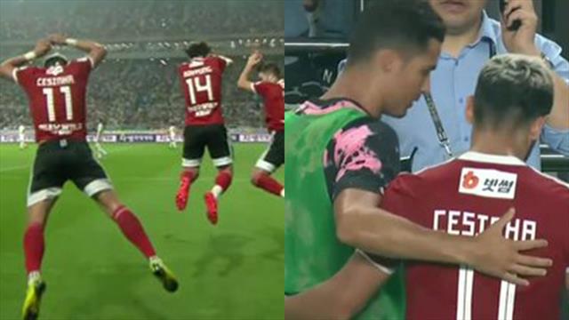 Cesinha esulta come CR7, Ronaldo non la prende bene ma poi i due si chiariscono