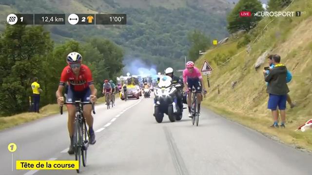 Il momento in cui Nibali stacca i compagni di fuga: il siciliano va da solo sul Val Thorens Il momento in cui Nibali stacca i compagni di fuga: il siciliano va da solo sul Val Thorens