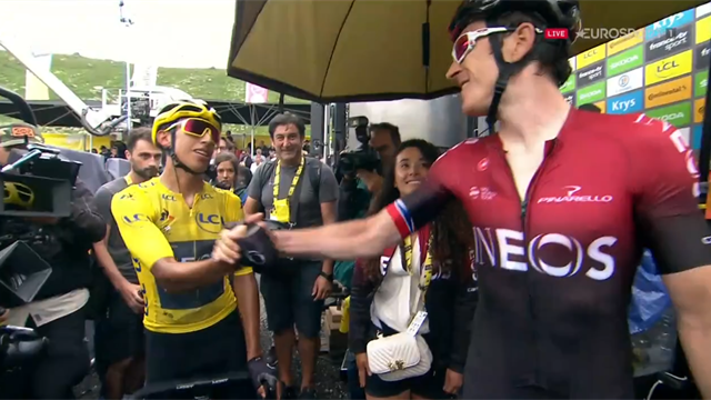 Thomas congratulates Bernal on his Tour de France triumph Thomas congratulates Bernal on his Tour de France triumph