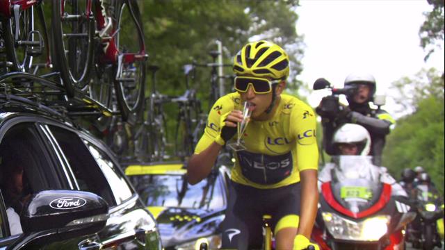 Bernal glugs champagne en route to historic triumph Bernal glugs champagne en route to historic triumph