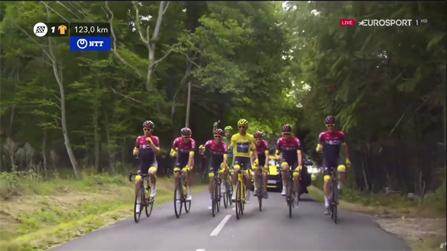 I fotografi cercano Bernal e il Team Ineos, ma c’è Sagan Photobomber a “disturbarli” I fotografi cercano Bernal e il Team Ineos, ma c’è Sagan Photobomber a “disturbarli”