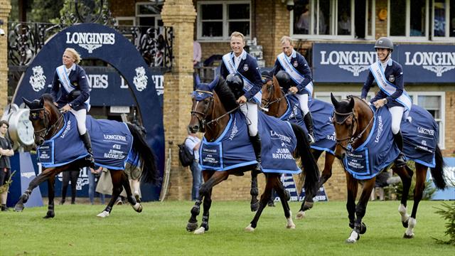 Die Schweden sind beim Longines FEI Nationenpreis im Siegesrausch