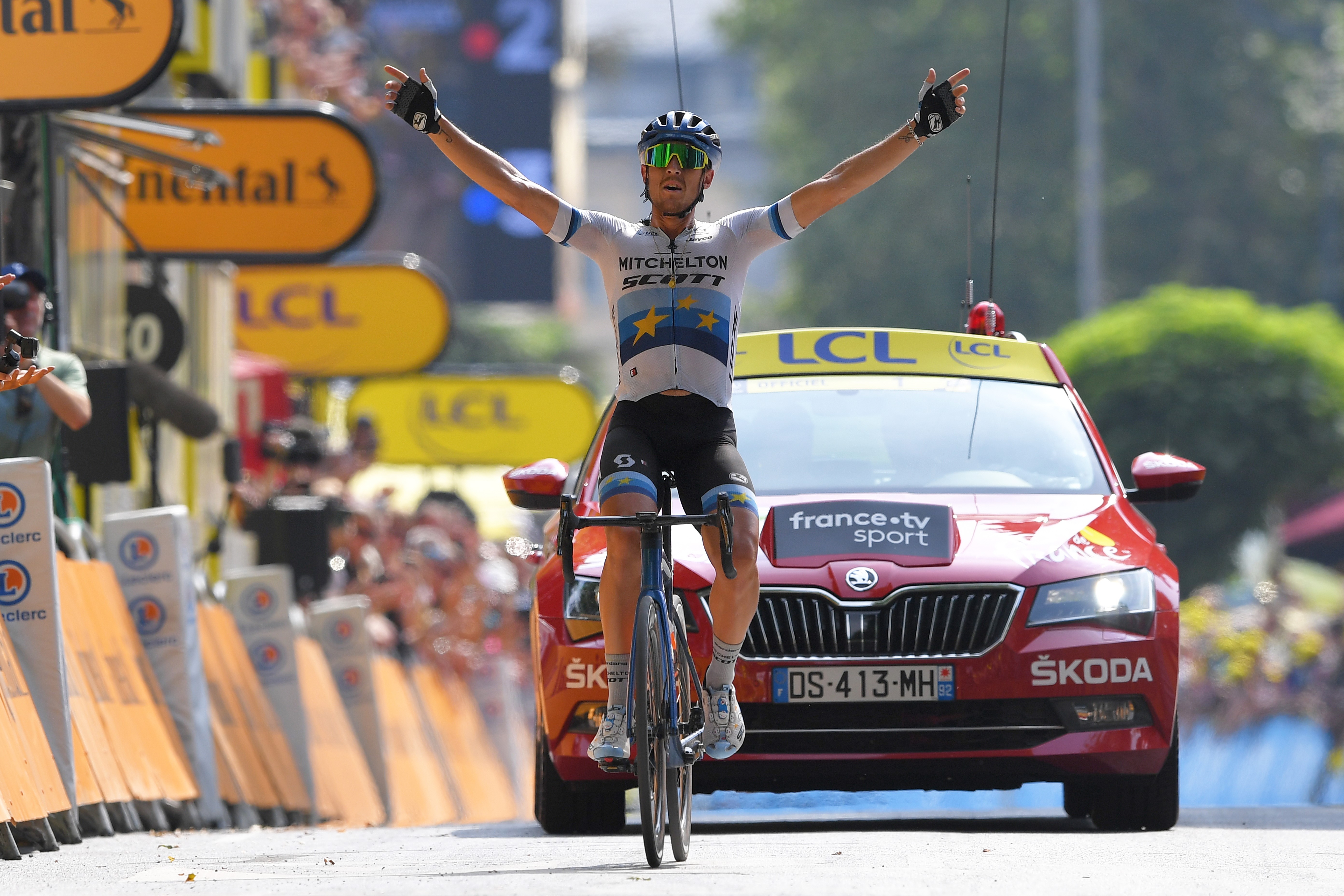 Matteo Trentin vainqueur de l'étape 17 du Tour de France 2019, à Gap