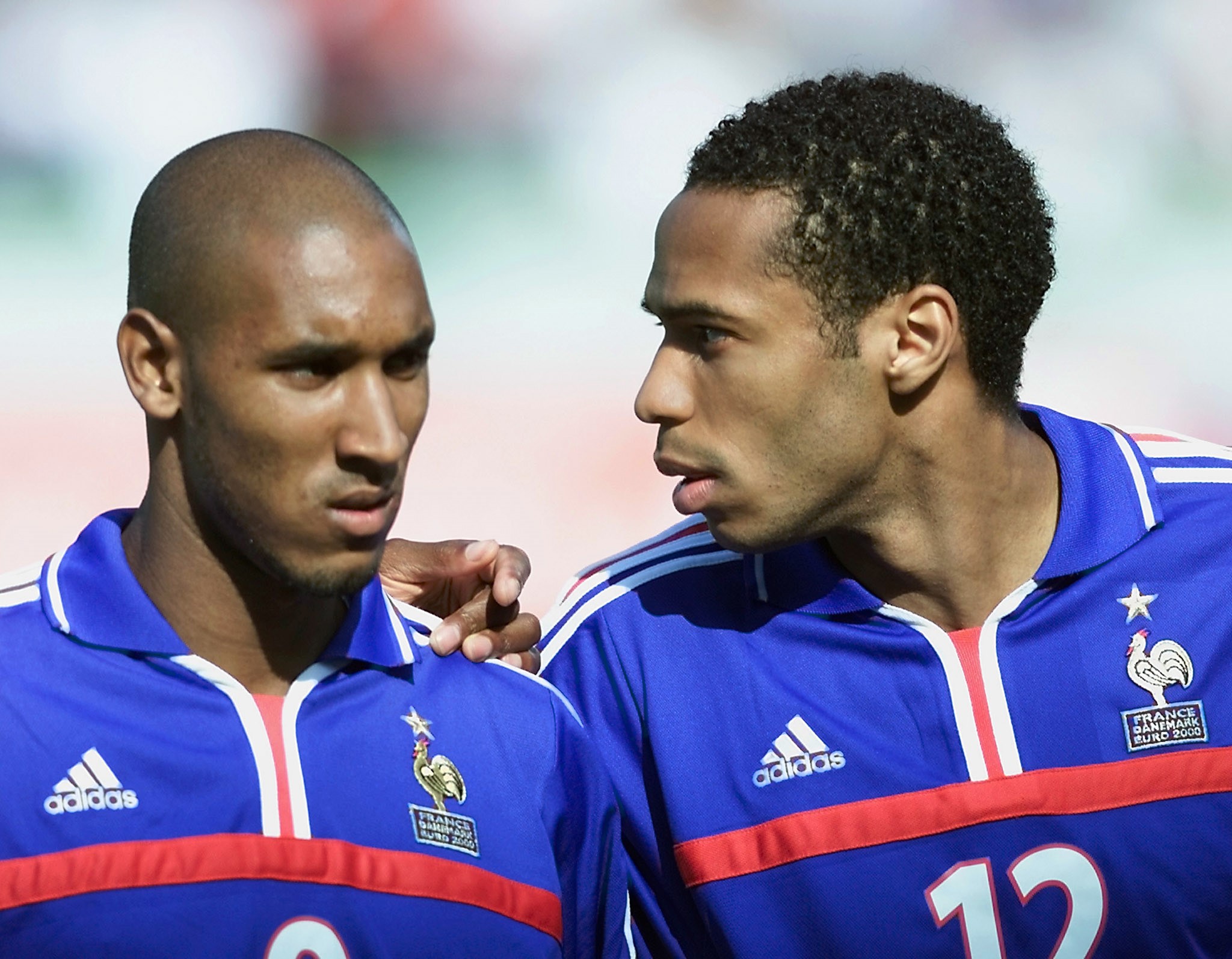 Nicolas Anelka et Thierry Henry lors de l'Euro 2000