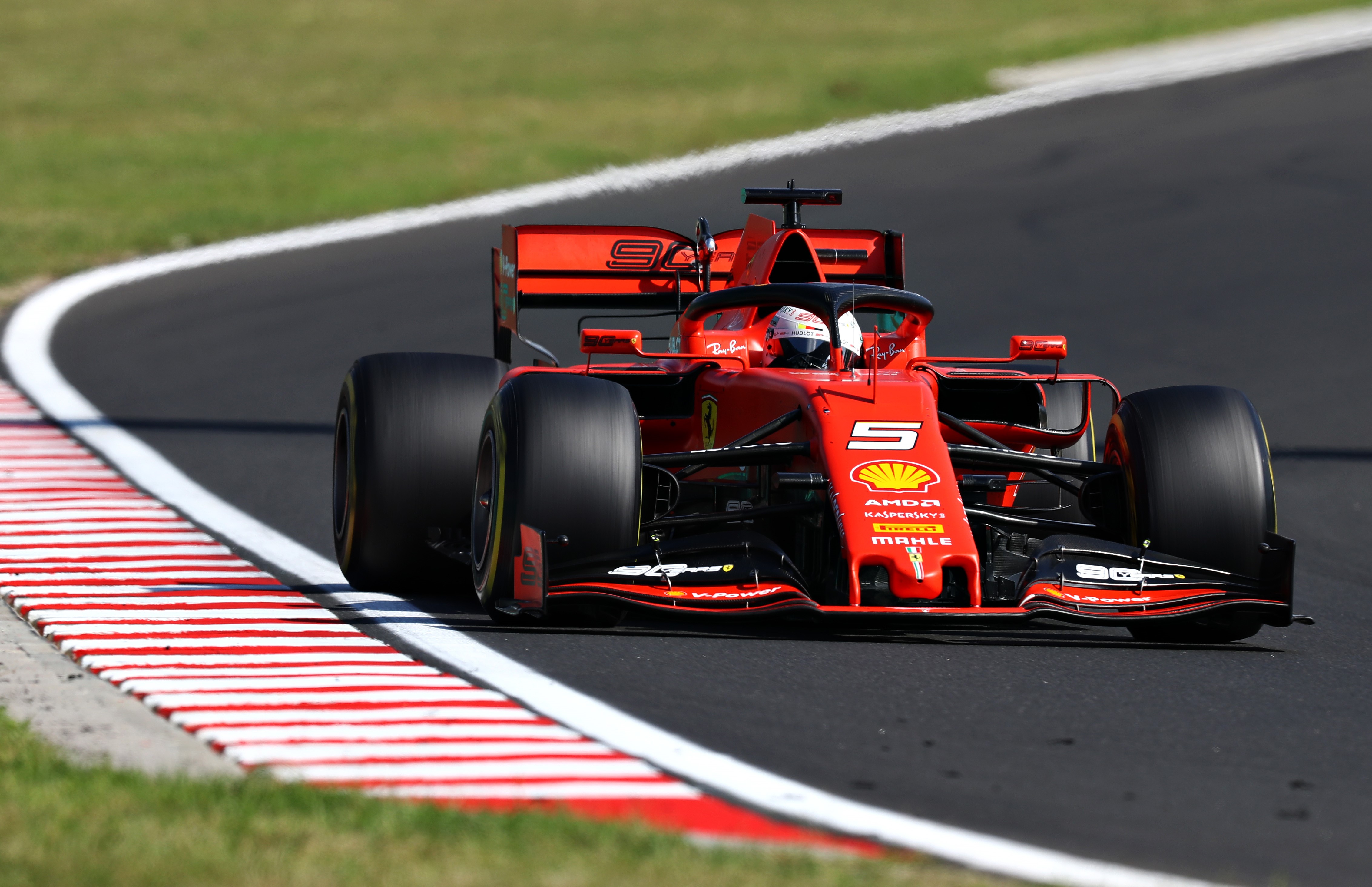 Sebastian Vettel (Ferrari) lors du Grand Prix de Hongrie 2019