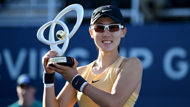 Zheng wins first WTA title at Silicon Valley Classic