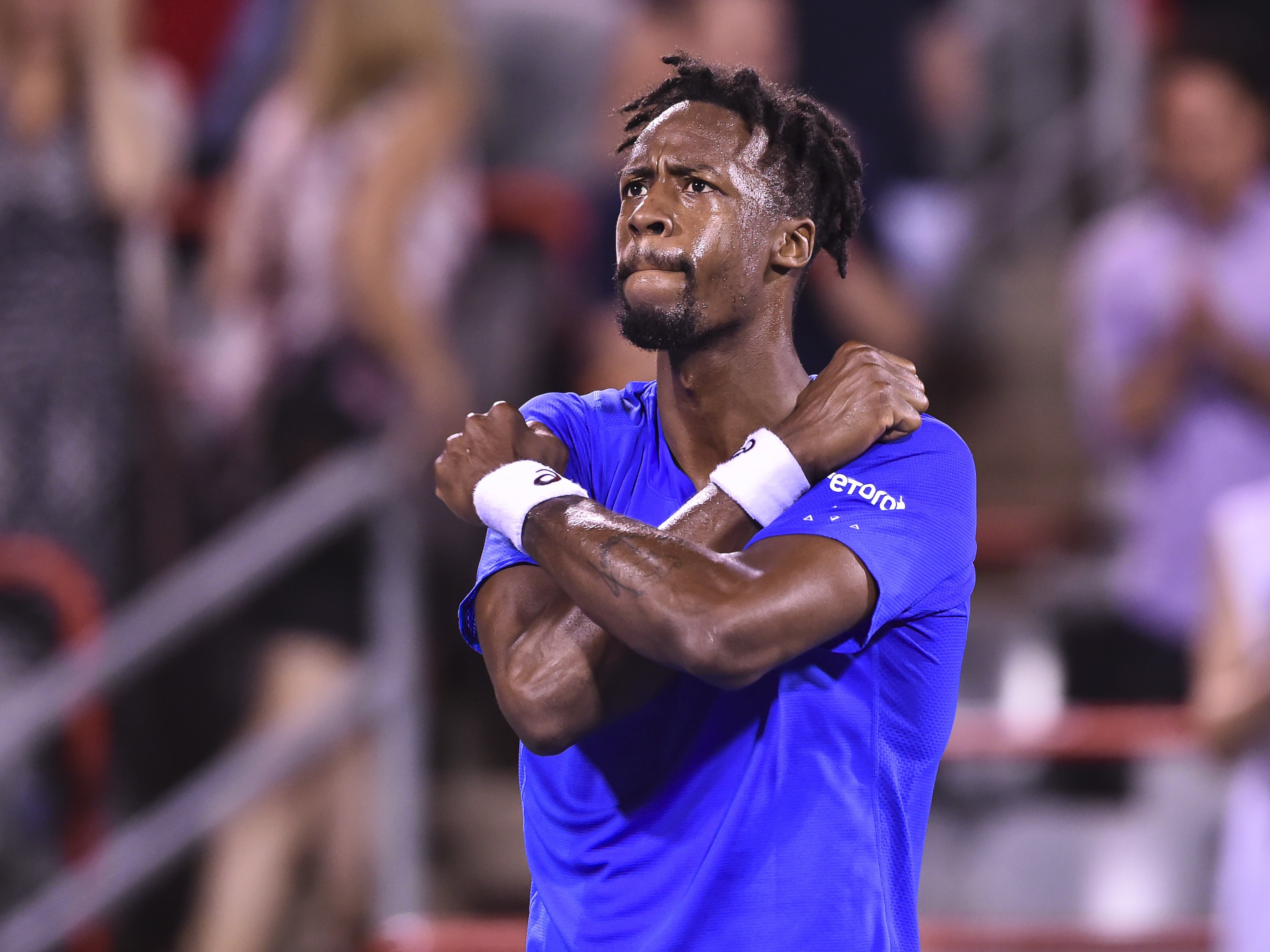 Gaël Monfils, lors de son premier tour au Masters 1000 de Montréal