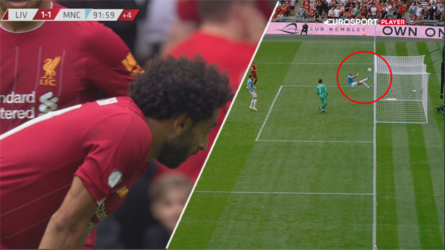 Så du det? Kyle Walker med akrobatisk redning i Community Shield finalens døende minutter Så du det? Kyle Walker med akrobatisk redning i Community Shield finalens døende minutter