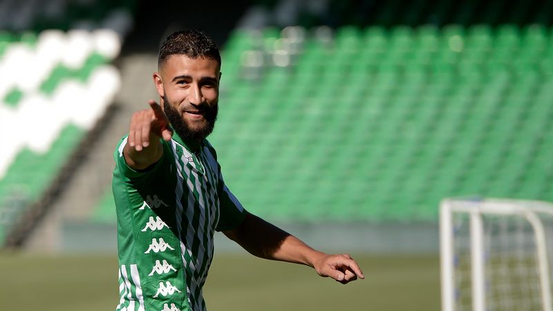 Nabil Fekir lors de sa présentation avec le Betis