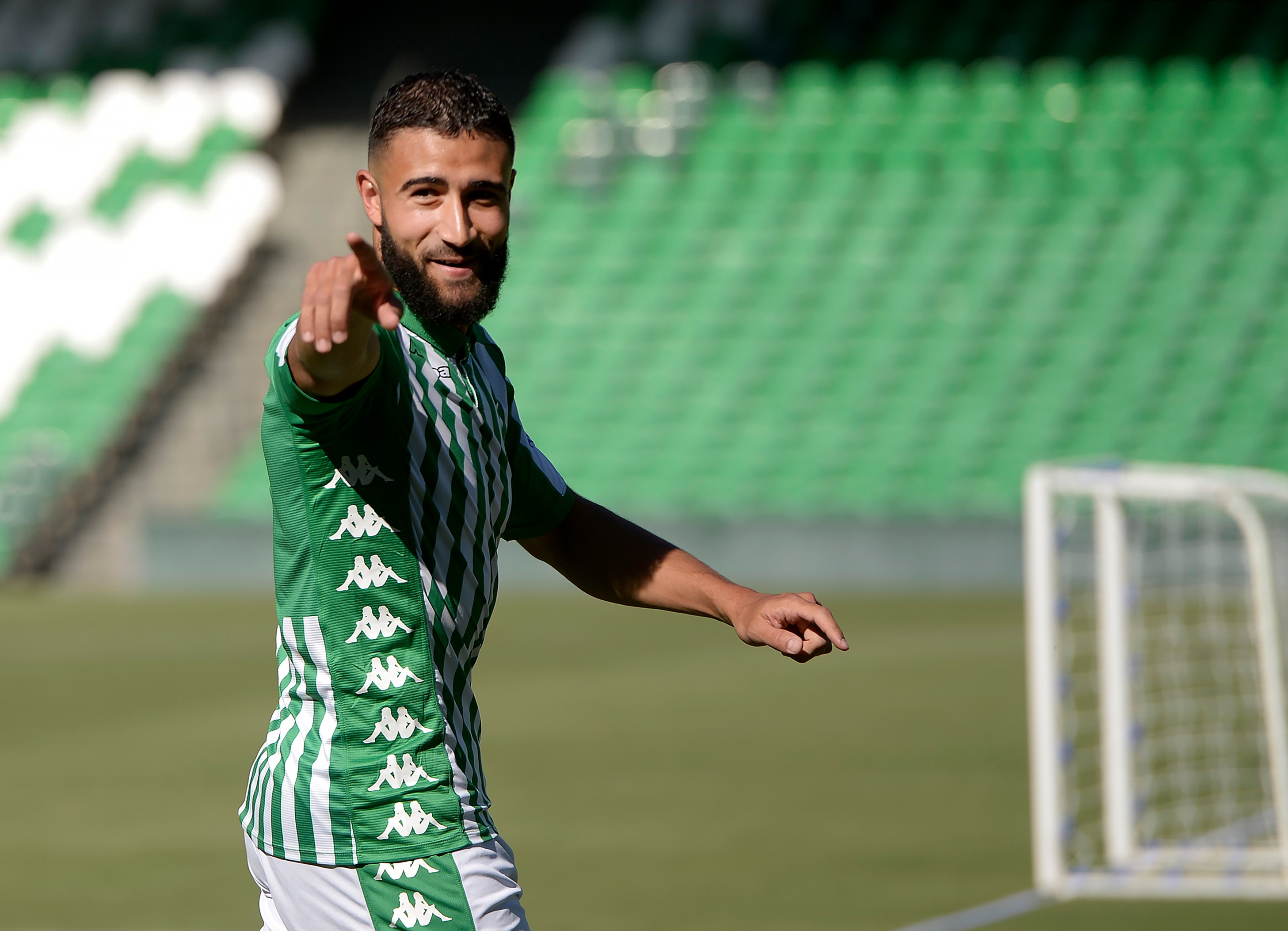 Nabil Fekir lors de sa présentation avec le Betis