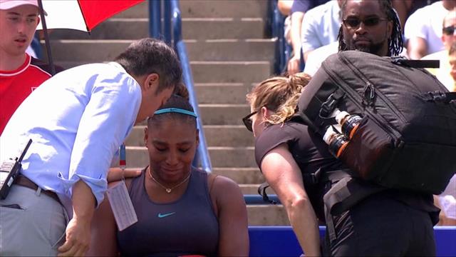 "I'm so sorry!" Turniersiegerin Andreescu tröstet Williams nach Aufgabe "I'm so sorry!" Turniersiegerin Andreescu tröstet Williams nach Aufgabe