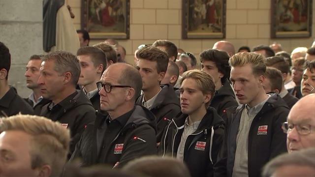 Bjorn Lambrecht: centinaia di persone al funerale dello sfortunato ciclista belga Bjorn Lambrecht: centinaia di persone al funerale dello sfortunato ciclista belga
