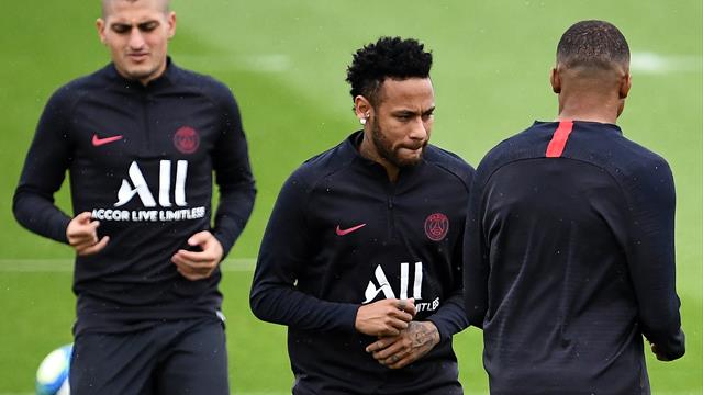 Neymar trains with PSG team-mates as transfer rumours whirl Neymar trains with PSG team-mates as transfer rumours whirl