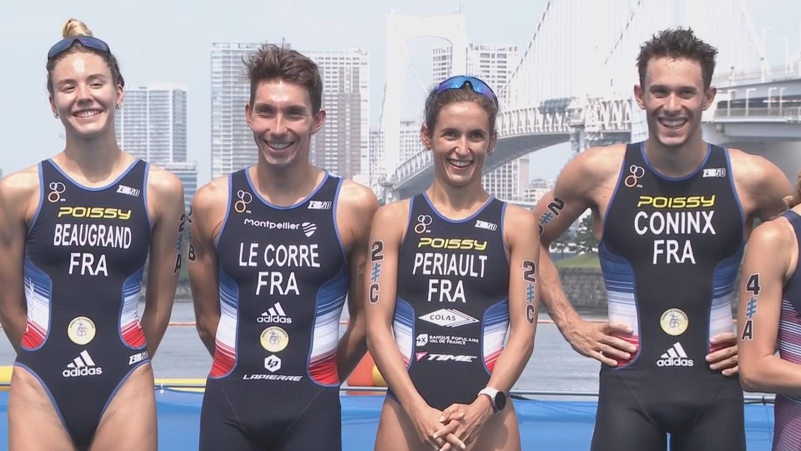 VIDEO France edge Great Britain in dramatic triathlon Video Eurosport