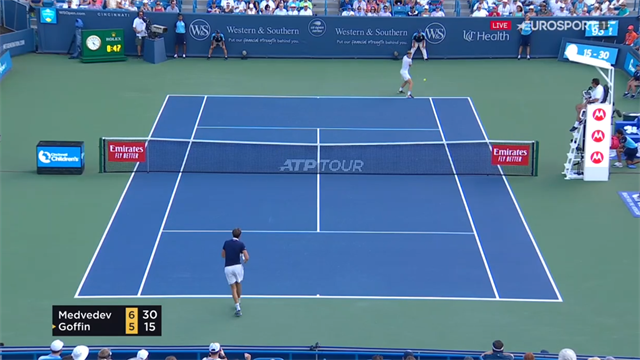 Un rallye de 29 coups et un revers de toute beauté signé Goffin pour finir le job Un rallye de 29 coups et un revers de toute beauté signé Goffin pour finir le job
