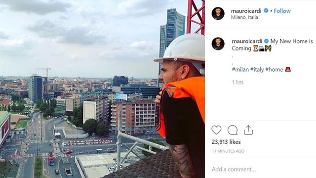 Icardi mostra la sua 'nuova casa'...a Milano. Messaggio all'Inter? Icardi mostra la sua 'nuova casa'...a Milano. Messaggio all'Inter?