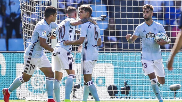 Résultat de recherche d'images pour "santi mina iago aspas""