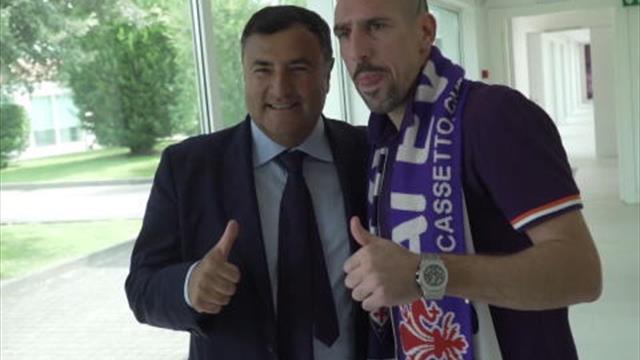 La première journée de Ribéry avec la Fiorentina La première journée de Ribéry avec la Fiorentina