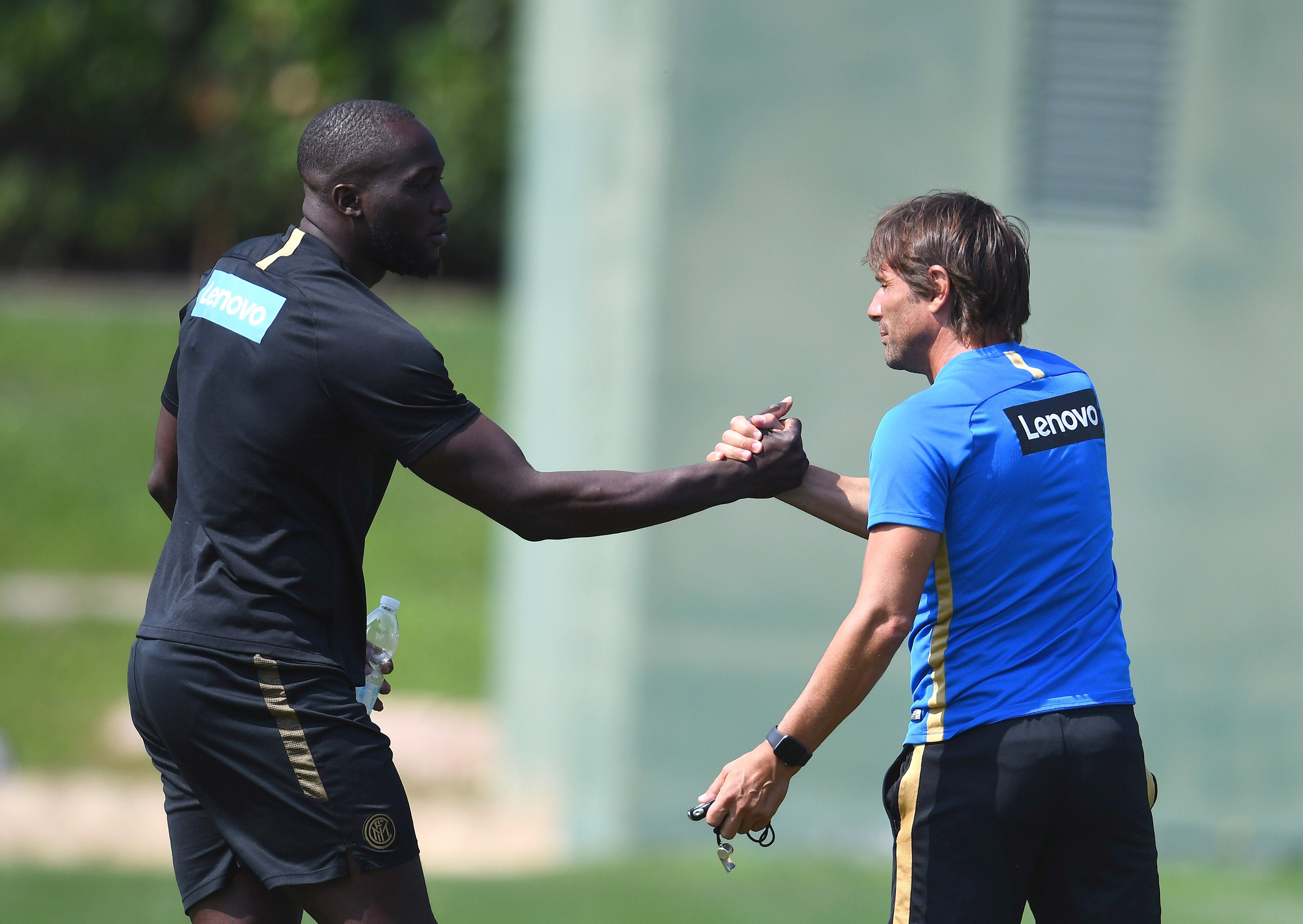 Lukaku, Conte - Inter, training 2019 - Getty Images