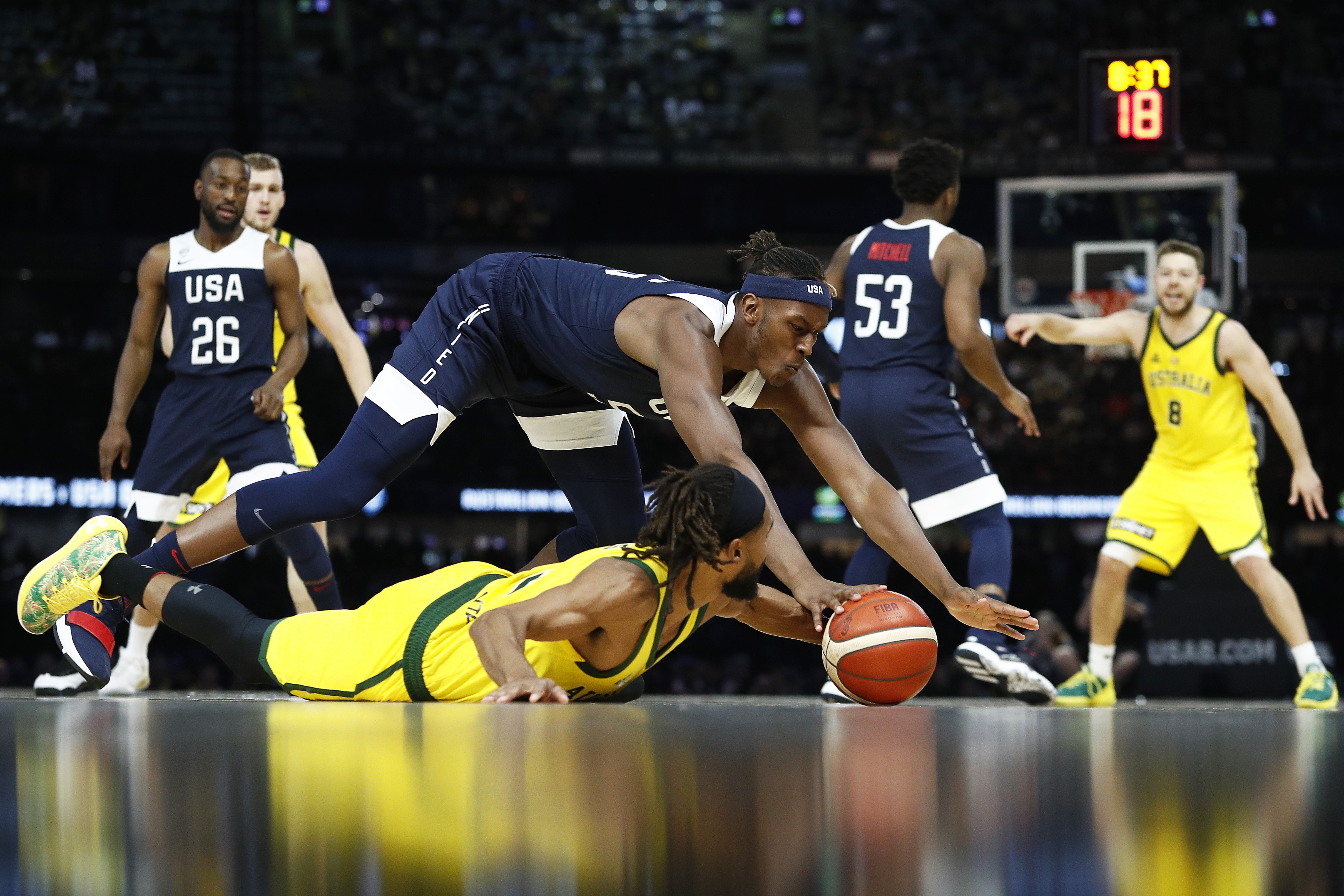 Amerika Basketbol Milli Takımı, Avustralya ile oynadıkları hazırlık maçından