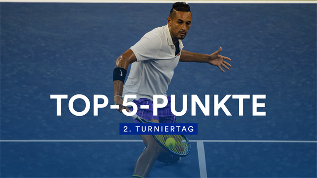 Kyrgios tanzt nach Wahnsinnsschlag aus spitzem Winkel Kyrgios tanzt nach Wahnsinnsschlag aus spitzem Winkel