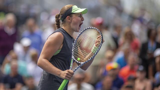 Lukt het? Ostapenko begint met dramatische servicegame Lukt het? Ostapenko begint met dramatische servicegame