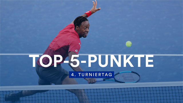 Monfils zaubert eine Pirouette - Mega-Tweener von Medvedev-Gegner Monfils zaubert eine Pirouette - Mega-Tweener von Medvedev-Gegner