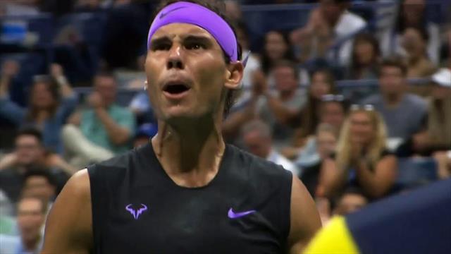 Volley-Fail, Zeit-Strafe - doch Nadal bleibt bei Breakball im Fünften cool Volley-Fail, Zeit-Strafe - doch Nadal bleibt bei Breakball im Fünften cool