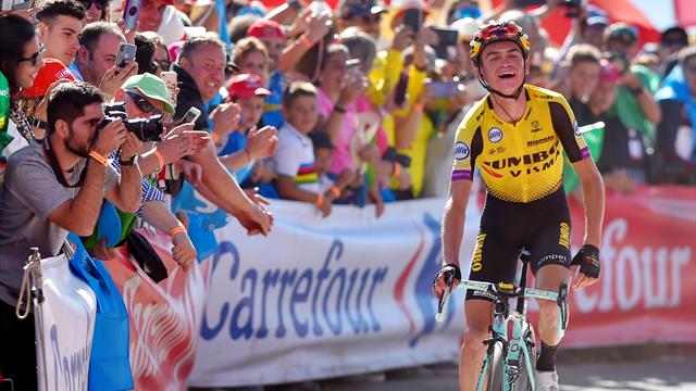 Kuss soloes to Stage 15 glory as teammate Roglic strengthens lead