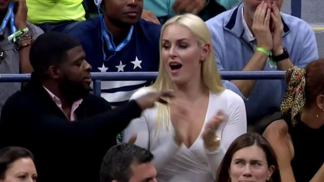 Lindsey Vonn jubelt für Medvedev - und bekommt dafür Ärger vom Verlobten Lindsey Vonn jubelt für Medvedev - und bekommt dafür Ärger vom Verlobten