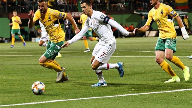 Inglaterra despierta a Kosovo; Cristiano golea a Lituania
