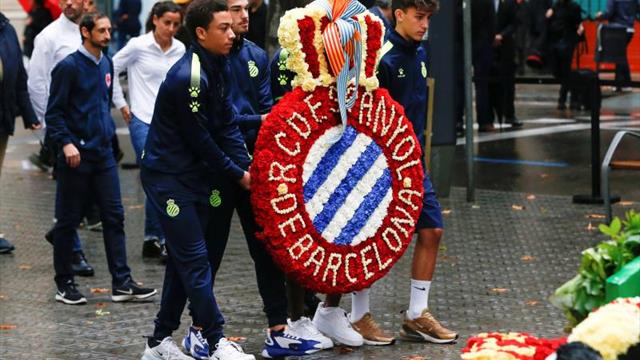 El Espanyol, presente en la ofrenda floral de la Diada catalana