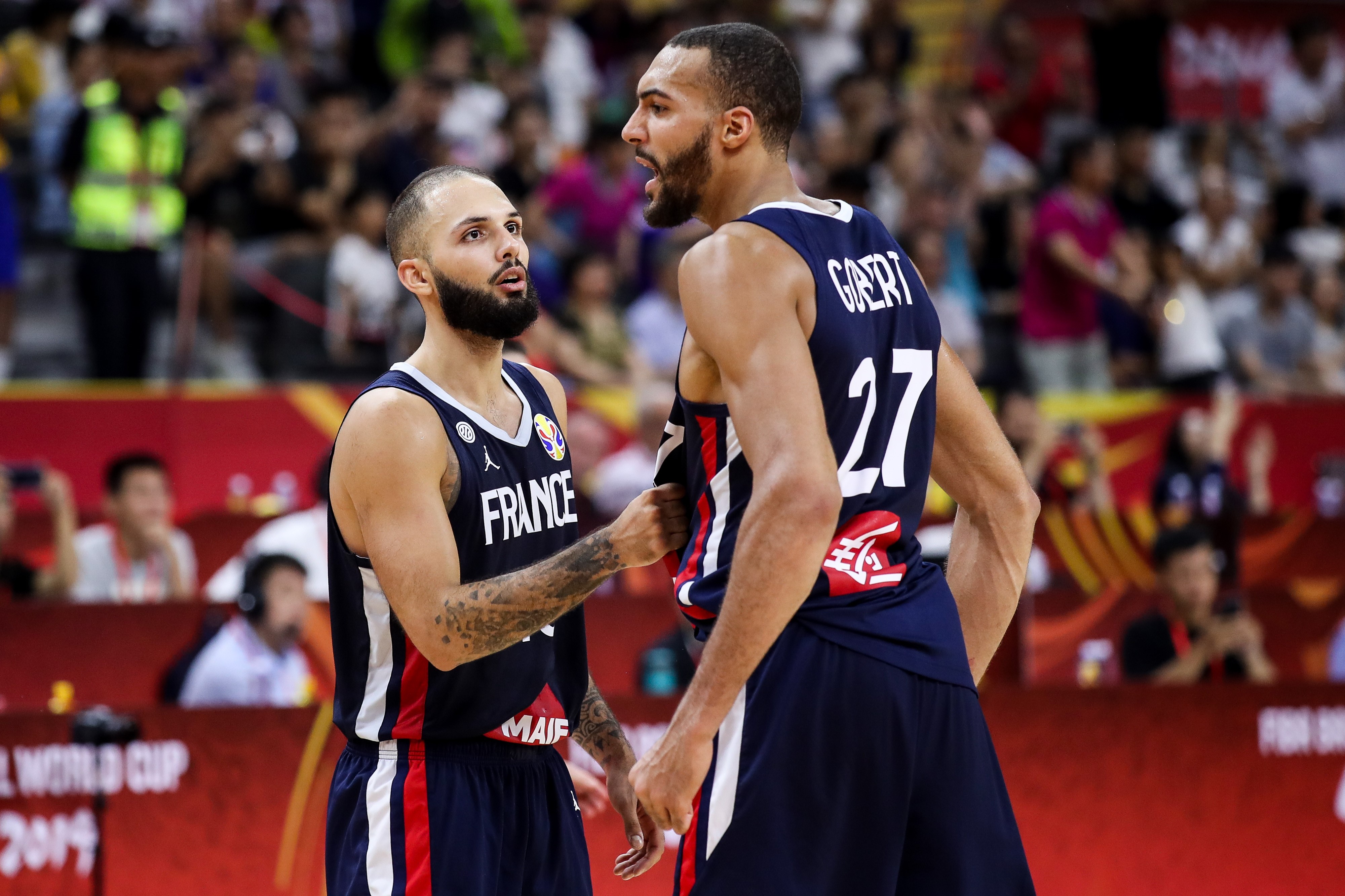 Rudy Gobert ve Evan Fournier, 2019 FIBA Dünya Kupası