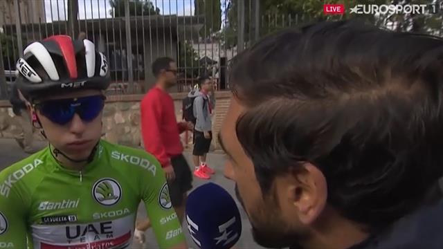 Pogacar: "La Movistar ha sbagliato con quell'attacco e ha fatto bene a rialzarsi" Pogacar: "La Movistar ha sbagliato con quell'attacco e ha fatto bene a rialzarsi"