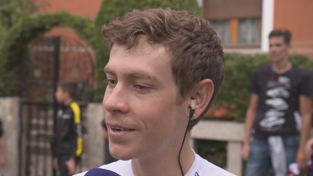 Louis Meintjes "Dalen in de regen is altijd lastig" Louis Meintjes "Dalen in de regen is altijd lastig"