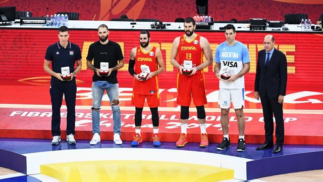 Ricky hace el pleno: Campeón, MVP de la final, MVP del Mundial, y quinteto ideal junto a Marc Gasol