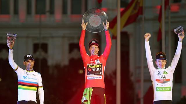 Roglic da el gran salto en Madrid, Valverde "orgulloso" del segundo puesto