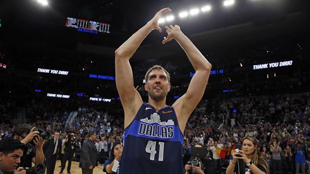 Nowitzkis Silhouette auf dem Mavericks-Court: "Das ist supergut"
