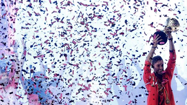 Les champions du monde espagnols accueillis en héros à Madrid