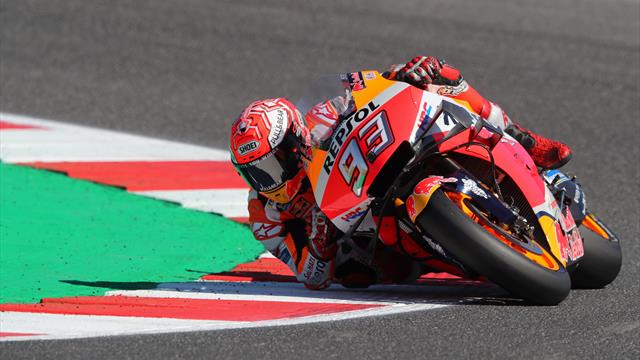 Marquez domina le libere 1 davanti a Vinales e Quartararo. Valentino Rossi è solo 17°