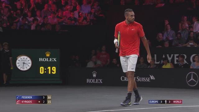 Kyrgios, che scambio con Federer! L'austriano fulmina Roger con un super lungolinea Kyrgios, che scambio con Federer! L'austriano fulmina Roger con un super lungolinea