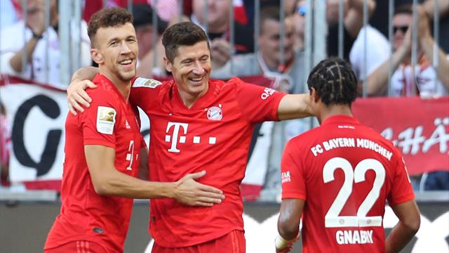 Lewandowski double as Bayern crush Cologne to go top