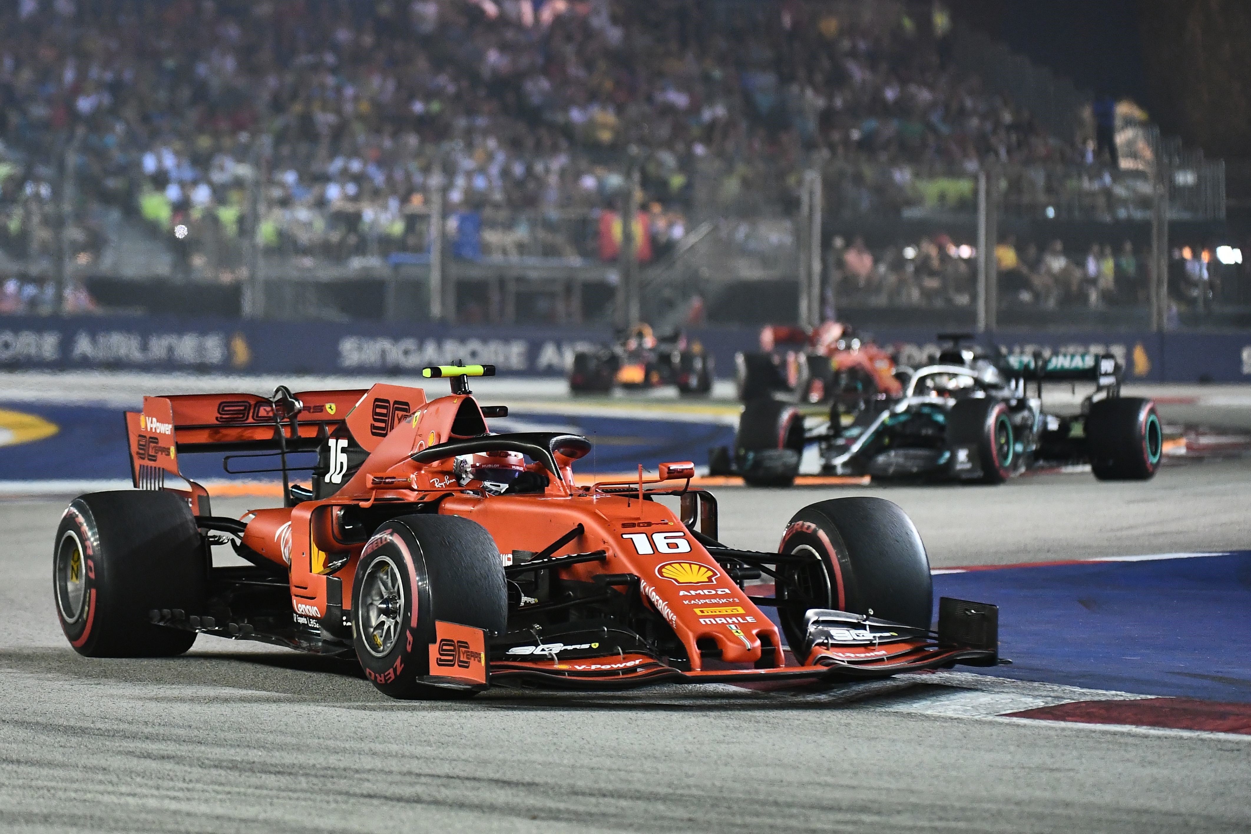 Charles Leclerc (Ferrari) lors du Grand Prix de Singapour 2019