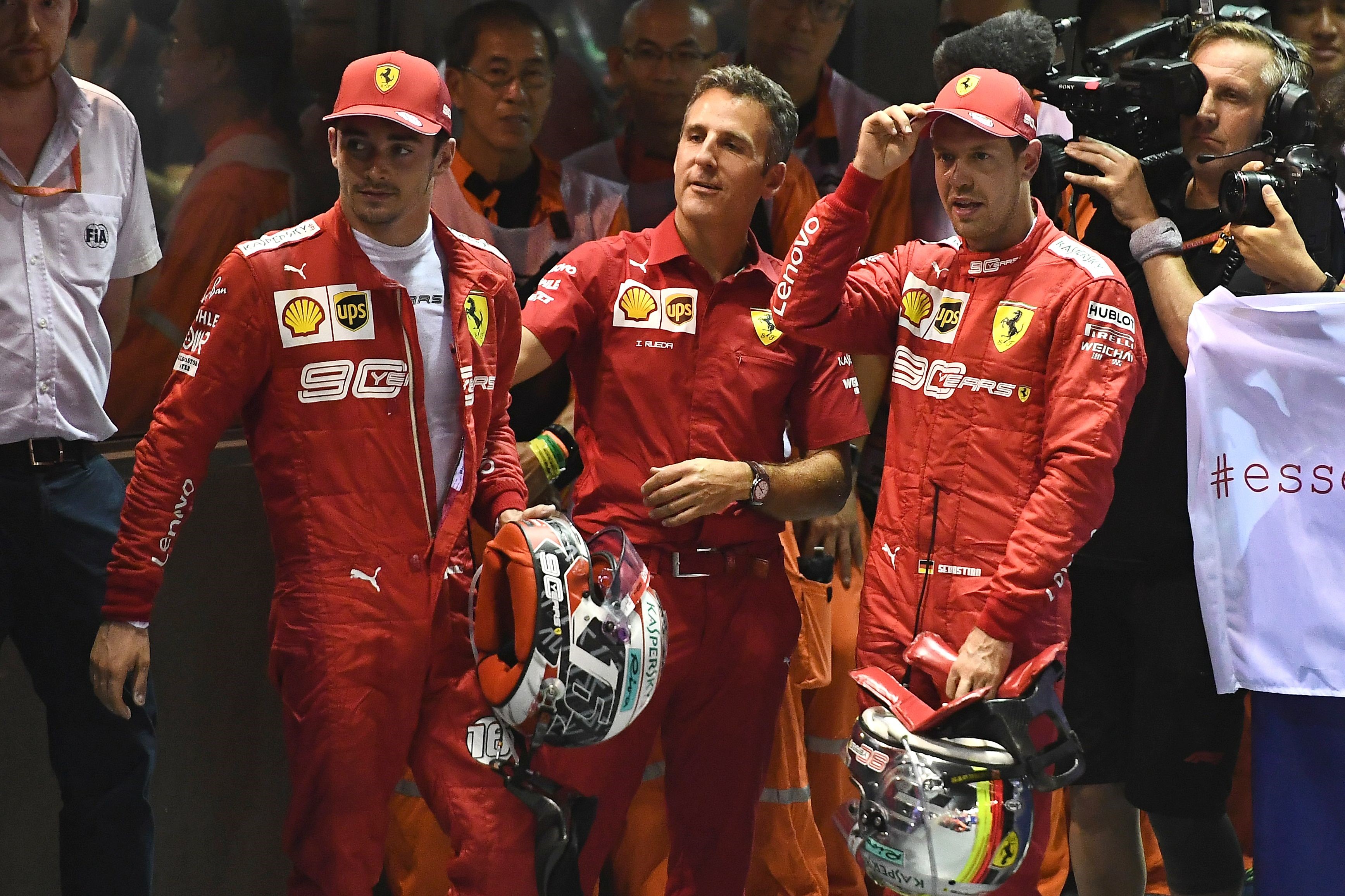 Charles Leclerc ve Sebastian Vettel, 2019 Singapur GP